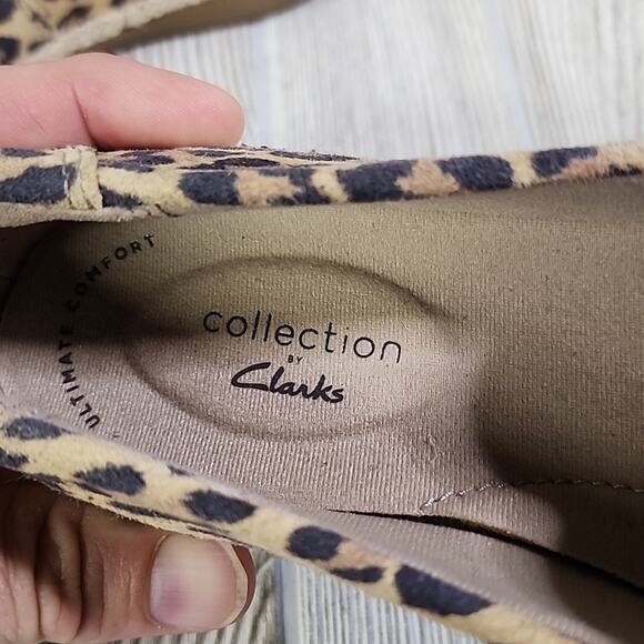 Clarks Danelly Sky Leopoard Print Espadrille Slip On Flats Womens Size 6 NEW - Picture 11 of 11